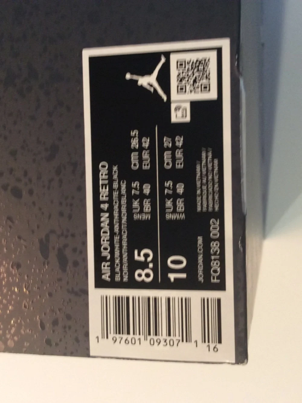 AIR JORDAN 4 “FEAR” PACKS size 8.5 unworn brand new got wrong size